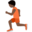 person running, dark skin tone